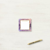 Modern elegant paars amethyst geode monogram post-it® notes (Op bureau)