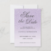 Modern Elegant paars Save the Date Sweet 16 (Voorkant)