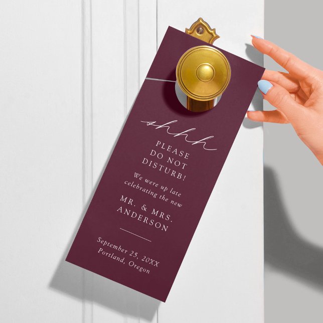 Modern Elegant Paarse niet storen bruiloft (Creator heeft geüpload)