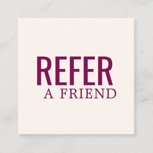 Modern Elegant Pastel Bold Aanbevelingskaartje (Voorkant)