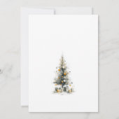 Modern Elegant Pastel Christmas Tree Party Kaart (Achterkant)