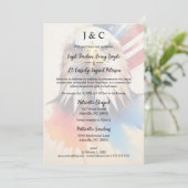 Modern & Elegant Patriotic Eagle Wedding Initials Kaart (Staand voorkant)