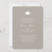 Modern elegant penseelscript | Trendy Photo Afstud Aankondiging (Achterkant)