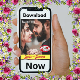 Modern Elegant Personaliseer Verticaal Save The Da Kaart