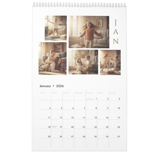 Modern & Elegant Personalized 2026 Calendar Kalender (Jan 2026)