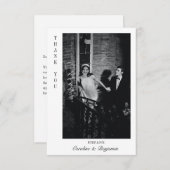 Modern Elegant Personalized Message Weddenschap Bedankkaart (Voorkant / Achterkant)