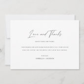 Modern Elegant Personalized Photo Wedding Bedankkaart (Achterkant)