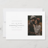 Modern Elegant Personalized Photo Wedding Bedankkaart (Voorkant)