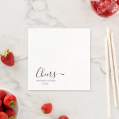 Modern Elegant Personalized Wedding Simple Napkins Servet (Insitu)