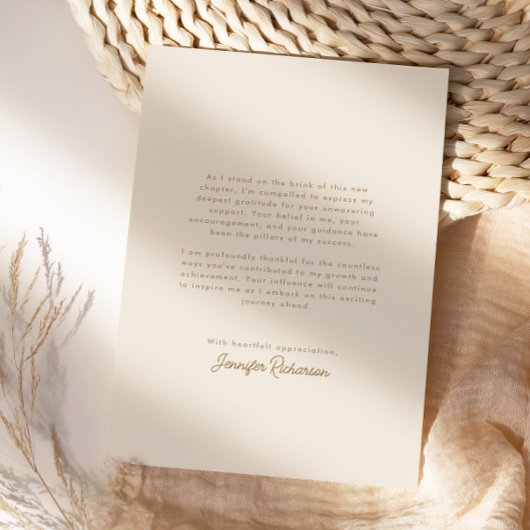 Modern Elegant Photo Afstuderen Bedankkaart