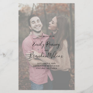 Modern Elegant Photo Budget Wedding Programme Flyer