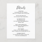 Modern Elegant Photo Budget Wedding Uitnodiging Flyer (Achterkant)