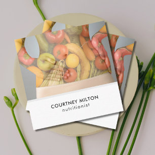 Modern Elegant Photo Nutritionist Health Vierkante Visitekaartje