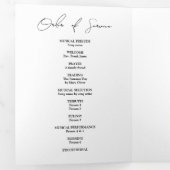 Modern Elegant Photo Trifold Funeral Program Drieluik Programma (Binnenzijde eerst)