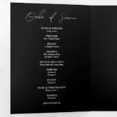 Modern Elegant Photo Trifold Funeral Program Drieluik Programma (Binnenzijde eerst)