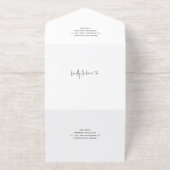 Modern Elegant Photo Wedding All In One Uitnodiging (Buiten)