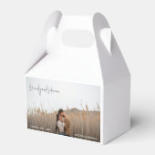 Modern Elegant Photo Wedding Bedankdoosjes (Voorkant Zijde)