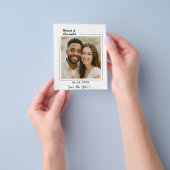 Modern elegant photo wedding budget Save the Date Flyer (Hand)