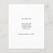 Modern elegant photo wedding budget Save the Date Flyer (Achterkant)