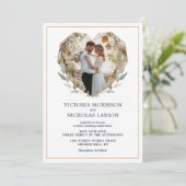 Modern Elegant Photo Wedding Invitation (Debout devant)