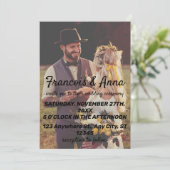 Modern Elegant Photo Wedding Invitation Kaart (Staand voorkant)