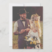 Modern Elegant Photo Wedding Invitation Kaart (Achterkant)