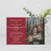 Modern Elegant Photo Wedding Kaart (Staand voorkant)