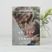 Modern Elegant Photo Wedding Programma (Staand voorkant)