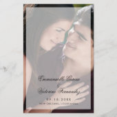 Modern Elegant Photo Wedding Programme (Voorkant)