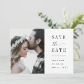 Modern Elegant Photo Wedding Save The Date (Staand voorkant)