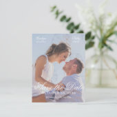 Modern elegant photo wedding  save the date (Staand voorkant)