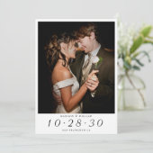 Modern Elegant Photo Wedding Save the Date Kaart (Staand voorkant)