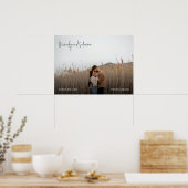 Modern Elegant Photo Wedding Sign Poster (Keuken)