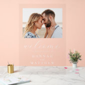 Modern Elegant Photo Wedding Welcome Acryl Bord (Huwelijk)