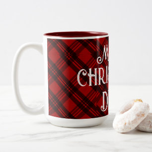 Modern & Elegant Plaid Tweekleurige Koffiemok