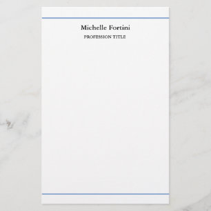Modern Elegant Plain Minimalist Briefpapier