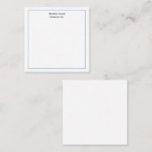 Modern Elegant Plain Minimalist Notitiekaartje (Voorkant / Achterkant)