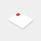 Modern Elegant Plain Professional Monogram Post-it® Notes (Schuin)