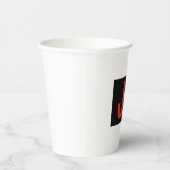 Modern Elegant Plain Professional Name Monogram Papieren Bekers (Rechts)