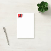 Modern Elegant Plain Professional Name Monogram Post-it® Notes (Kantoor)