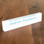 Modern Elegant Plain Simple Professional Name Naambordje (Zijkant)