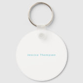 Modern Elegant Plain Simple Professional Name Sleutelhanger (Voorkant)