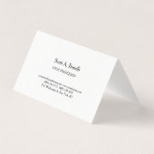 Modern Elegant Plain Simple White Special Visitekaartjes (Voorkant)