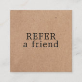 Modern Elegant Printed Kraft Beauty Aanbevelingskaartje (Voorkant)