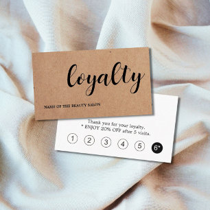 Modern Elegant Printed Kraft Beauty Klantenkaartje