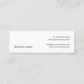 Modern Elegant Printed Kraft White Consultant Mini Visitekaartje (Achterkant)