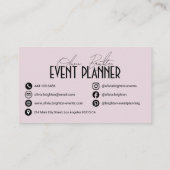 Modern Elegant Professional Event Planner Visitekaartje (Achterkant)