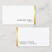 Modern elegant Professional Faux Gold - persoonlij Visitekaartje (Voorkant / Achterkant)