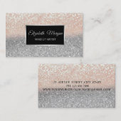 Modern Elegant Professional Glitter, Lijst Visitekaartje (Voorkant / Achterkant)