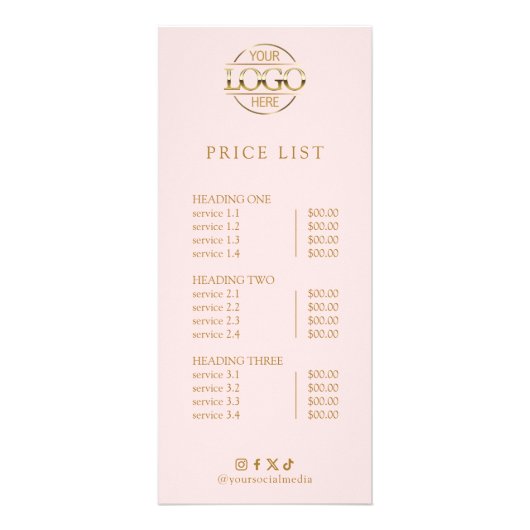 Modern Elegant Professional Logo Menu Price List (Devant)